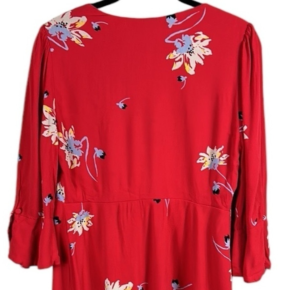 Free People Time on My Side Floral Print Wrap Dress Size M - Picture 8 of 11
